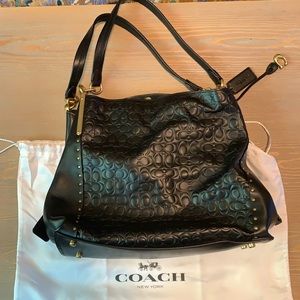 Coach leather bag.